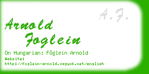 arnold foglein business card