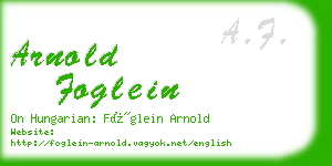 arnold foglein business card